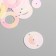 Sequins "circle in the ring" white-pink set 30 g d = 2 cm