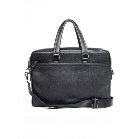 Male portfolio, eco-leather, de-gosa black, 39x10x29 cm