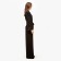 Women's costume (jacket, trousers) minku: Silk pleasure color black, size 48