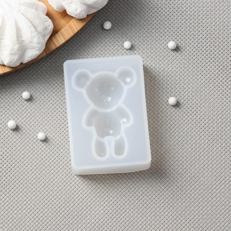 Mold "Mishutka", silicone, 7 × 5 cm, white color