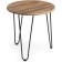 Shani Metal coffee table, old tree/black 60x60x62 cm