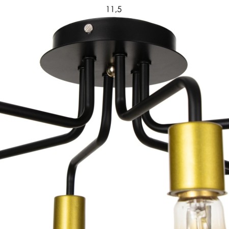 Chandelier 2721/6 E27 40W black and gold 60x60x30 cm-5