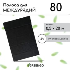 Protective strip for aisles, 20 × 0.3 m, density 80 g/m², spanbond with UV stabilizer, black, Greengo, economy 30%