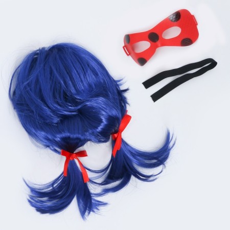 Carnival set "Lady of God's cow" Mask, wig-4