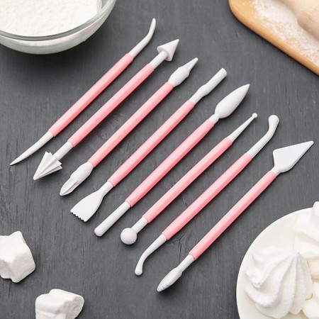A set of devices for modeling confectionery jewelry of a share, 8 pcs, color mix-4
