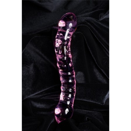 Sexus Glass bilateral phallimitator, glass, pink, 20.5 cm-4