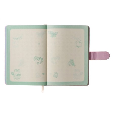 Gift notebook, A6+, 132 sheets, color block, with a curly knife, PVC cover, "anime", mix-10