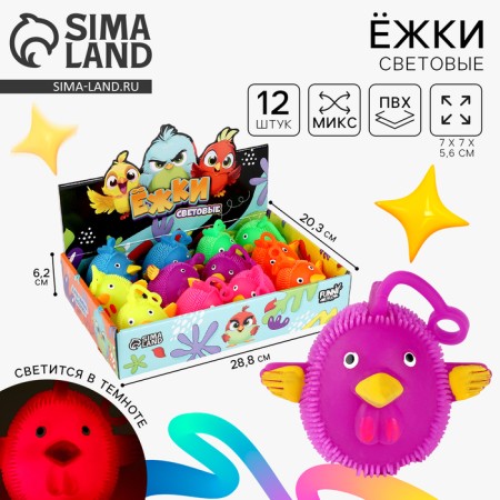 Bloody rubber hornet light “Evil Birds”, Mix colors, in showbox