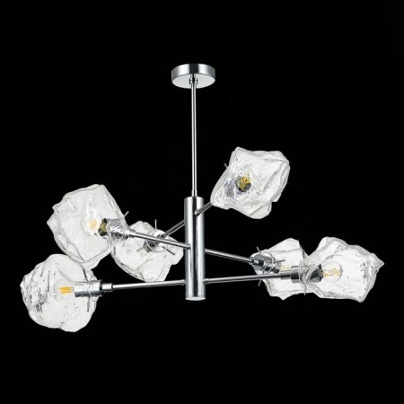 Ceiling Ceiling ST LUCE. SL1175.102.06. Portici. 6x40 watts, E14, 85x85x56 cm, chromium color-3