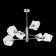 Ceiling Ceiling ST LUCE. SL1175.102.06. Portici. 6x40 watts, E14, 85x85x56 cm, chromium color