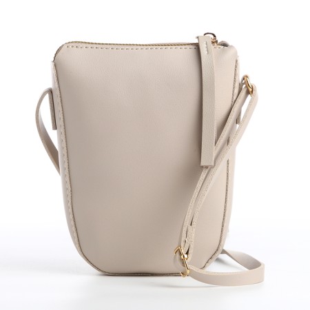 Bag Women's Cross-Bodi with a zipper, beige color