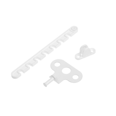 The window opening limiter is plastic, l = 165, white 50 pcs-1