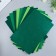 A set of felt (soft) 1 mm 20x30 cm 10 sheets. Green assorted