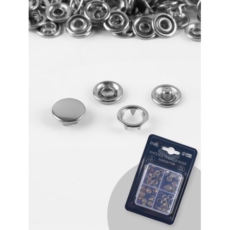 Buttons Rubash STCR D9.5mm (nab 10pc price for nab) stainless steel Silver blister Tr