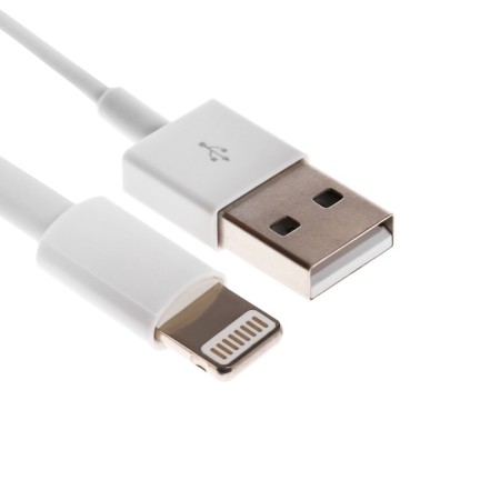 Eltronic cable, Lightning - USB, 2.4 A, 1 meter, in a package, white