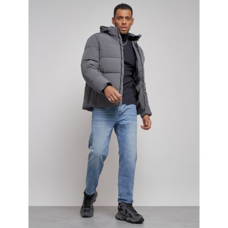 Male Winter jacket, size 58, dark gray color-13