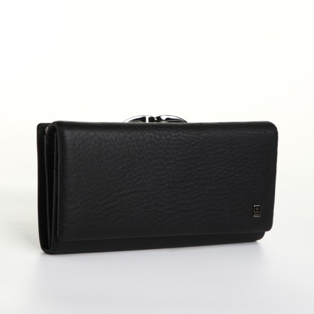 Women's wallet on a magnet, black color