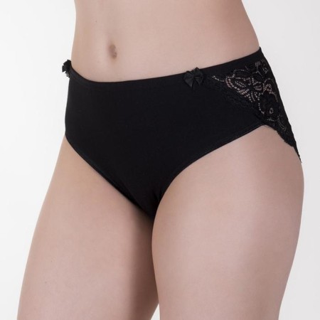 Panties female slips, black color, rr 52-54 (2xl)