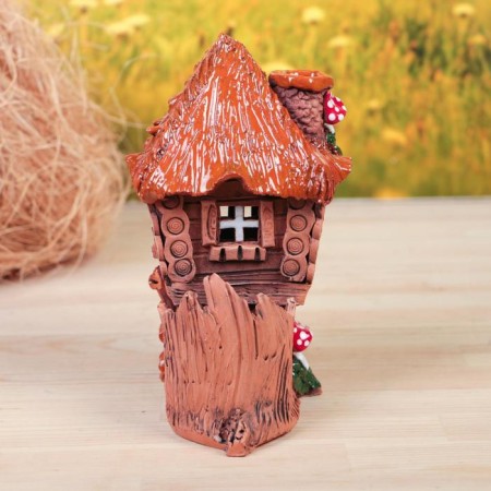 Aroma lace house "Granny Yaga", 18 cm, handmade, mix,-5