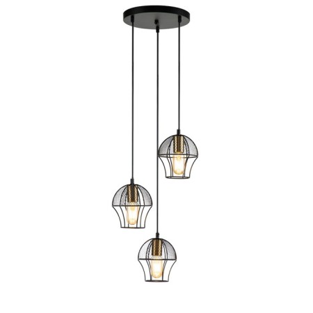 Suspended Indigo, 10011/3p Black. 3x40W, E27, 350x350x205/1705 mm, black color