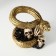 Polystone souvenir "Snake with skulls and black roses" 11.5x16x13 cm
