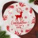 New Year. Ceramic plate "Happy Year", 20 cm, white color