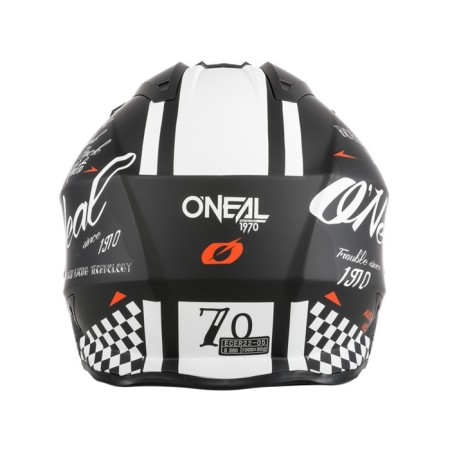 The helmet is open o’neal Slat Torment, matte, size m, black, white-2