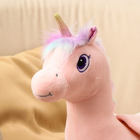 Soft toy "Unicorn", 60 cm, pink color-1