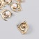 Decor for creativity metal, plastic "curl with a bead" 1.7x1.8 cm