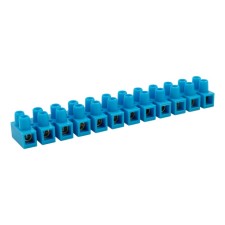 Клеммная винтовая колодка KВ-12 4-12, ток 16 A, полипропилен синий REXANT (10 шт./уп.)