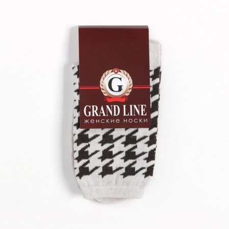 Women's socks "Goose foot", beige/brown color, size 23-4