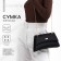 Women's bag made of artificial leather with a valve, 26x16x9 cm, black