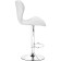 Barrier stool Porch metal/eco -leather, chrome/white 48x47x91 cm