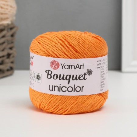 Yarn "Bouquet Unicolor" 100% cotton 200m/100g (3214 peach)