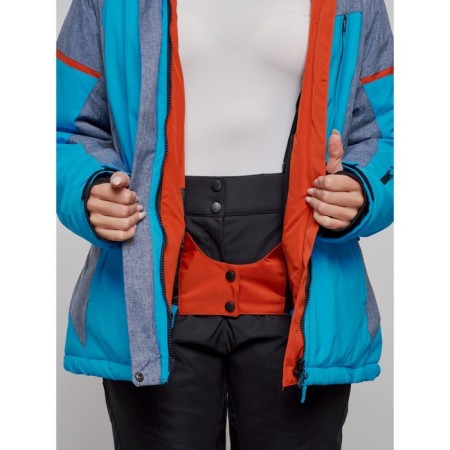 Ski jacket female winter, size 52, blue color-8