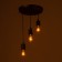 Lamp "Skin" 3he27 40W black 30x30x16-60cm