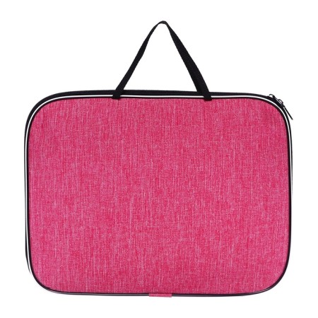 Folder with handles Textile A4, Calligrata "Office", for papers, for office, nylon 600D, linen, pink, PM/1, 350 x 270 x 20 mm-3