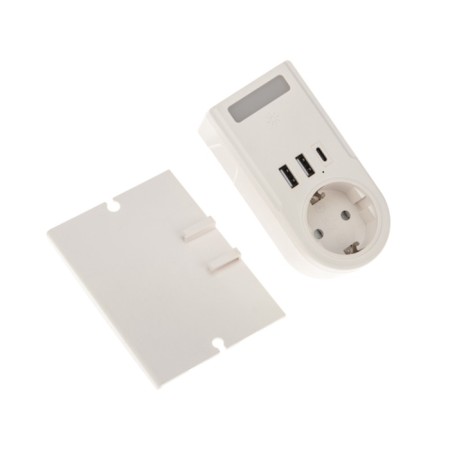 USB adapter multi-functional (2xusb-a, USB-S, 220-250V socket) with backlight and stand for bodies-3