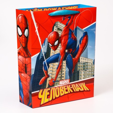 Gift package "Happy Birthday" 31x40x11.5 cm, packaging, spider-man-2