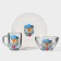 Breakfast Set "Faithful Friends", 3 items: mug 200 ml, salad bowl 450 ml, plate, MIX drawing