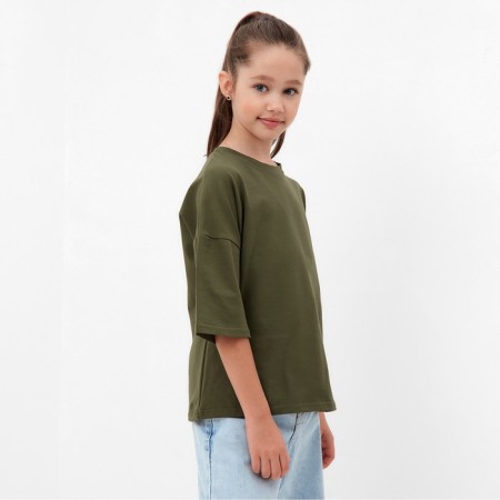 T -shirt children's minku color khaki, height 140 cm-5