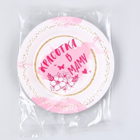 Disposable paper plate "Happy birthday, daughter", 18 cm (set 6 pcs)-5