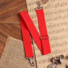 Belt for a marching drum, width 3.8 cm, length 75-145 cm, red