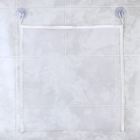Grid for storing toys in the bathroom, white color-2