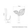 Hook for curtains ks009, one -rod, color copper