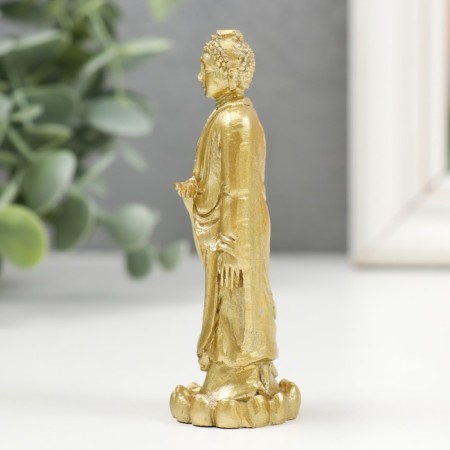 NECKE Polystone Gold "Buddha" 5x3x9 cm-3
