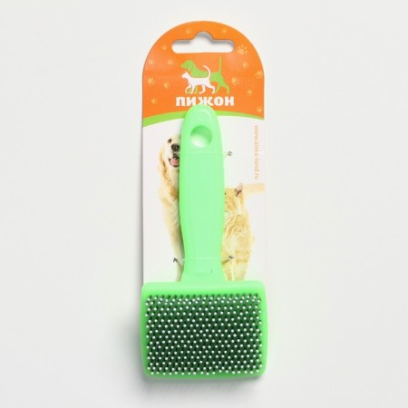 Pucker -plastic purel with rounded teeth, small, 6 x 13.5 cm, green-6