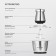 Galaxy Gl 2380 grinder, metal, 500 watts, 1.8 l, 2 speeds, silver
