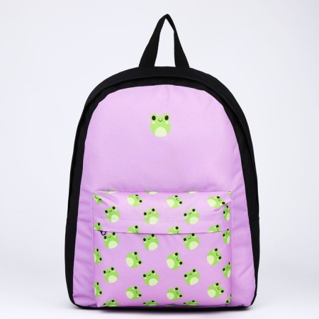 School textile “frogs”, with a pocket, 29x12x40 purple-1