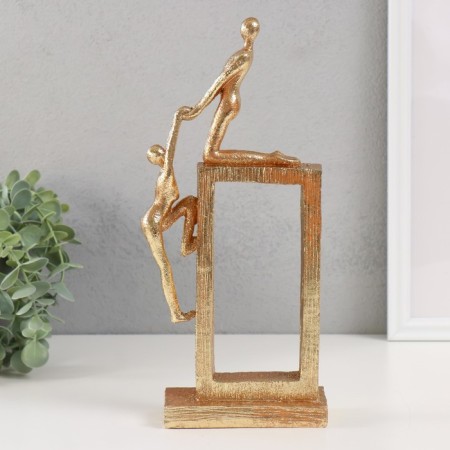 Souvenir Polystone "Two: Support" Gold 30x12x5.5 cm
